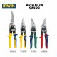 Irwin Aviation Snips 10" 250MM / 11" 280MM - Straight, Right, Left, Extra Cut Irwin Aviation Snips 10" 250MM / 11" 280MM - Straight, Right, Left, Extra Cut