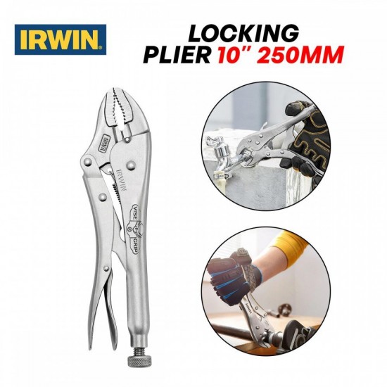 Irwin Vise Grip Curved Jaw Locking Plier 10WR  With Wire Cutter 10" 250MM