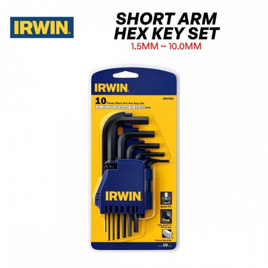Irwin Allen Key Ball Point Long Arm & Short Arm Hex Key (1.5MM ~ 10.0MM) Irwin Allen Key Ball Point Long Arm & Short Arm Hex Key (1.5MM ~ 10.0MM)