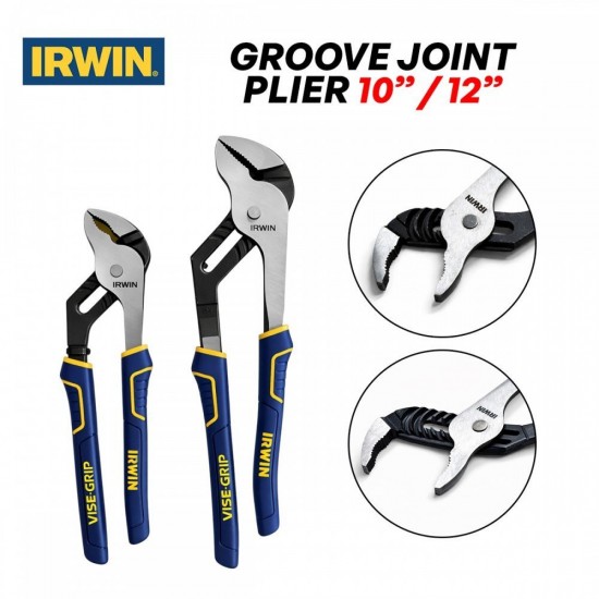 Irwin Heavy Duty Groove Joint Pliers 10" 250MM / 12" 300MM Irwin Heavy Duty Groove Joint Pliers 10" 250MM / 12" 300MM