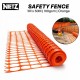 NIETZ PVC Safety Fence Netting 100GSM, Mesh 35MM x 65MM – 1M (W) x 50M (L) | Orange NIETZ PVC Safety Fence Netting 100GSM, Mesh 35MM x 65MM – 1M (W) x 50M (L) | Orange