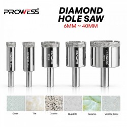Prowess Diamond Hole Saw Round Shank 6MM ~ 40MM 