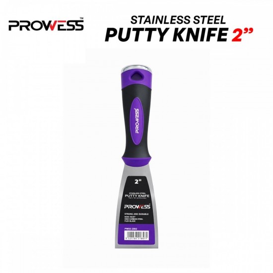 Prowess Stainless Stell Putty Knife 2" / 3" / 5" / 6" Prowess Stainless Stell Putty Knife 2" / 3" / 5" / 6"