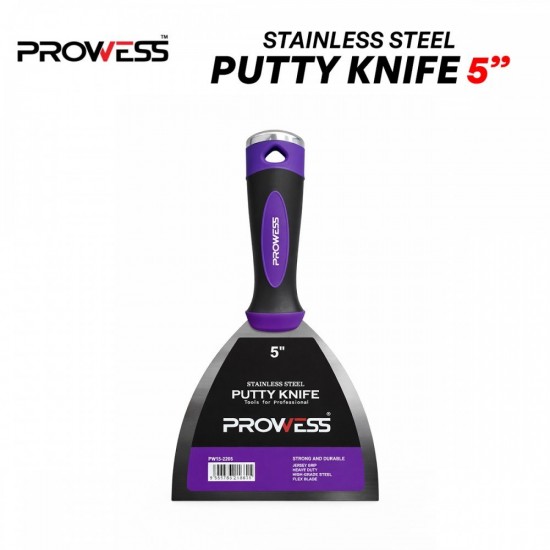 Prowess Stainless Stell Putty Knife 2" / 3" / 5" / 6" Prowess Stainless Stell Putty Knife 2" / 3" / 5" / 6"