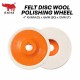 Badak #BEFPW-ORG Eco Felt Disc Polishing Wool Wheel 4" 100MM (D) x 16MM (BD) x 12MM (T) - Orange Badak #BEFPW-ORG Eco Felt Disc Polishing Wool Wheel 4" 100MM (D) x 16MM (BD) x 12MM (T) - Orange