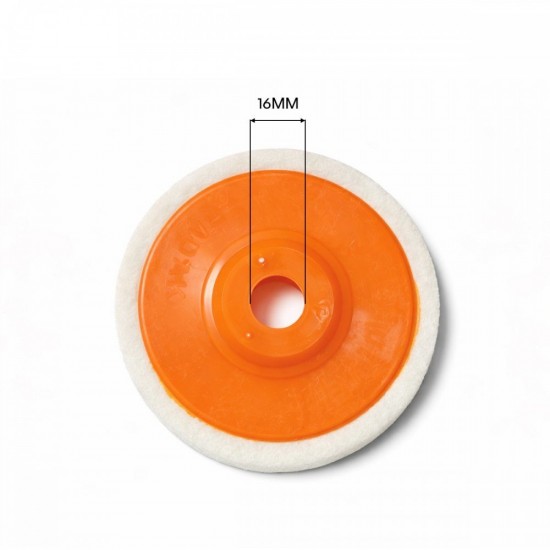 Badak #BEFPW-ORG Eco Felt Disc Polishing Wool Wheel 4" 100MM (D) x 16MM (BD) x 12MM (T) - Orange Badak #BEFPW-ORG Eco Felt Disc Polishing Wool Wheel 4" 100MM (D) x 16MM (BD) x 12MM (T) - Orange