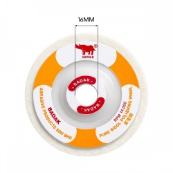 Badak #BFPW-ORG Pure Wool Polishing Wheel 4" 100MM (D) x 16MM (BD) x 12MM (T) - Orange Badak #BFPW-ORG Pure Wool Polishing Wheel 4" 100MM (D) x 16MM (BD) x 12MM (T) - Orange