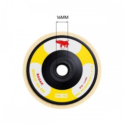 Badak #BFPW-PW100 Pure Wool Polishing Wheel 4" 100MM (D) x 16MM (BD) x 12MM (T) - Yellow Badak #BFPW-PW100 Pure Wool Polishing Wheel 4" 100MM (D) x 16MM (BD) x 12MM (T) - Yellow