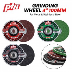  PTN Grinding Wheel/Disc Metal & Stainless Steel 4" 100MM (D) x 16MM (BD) x 6.0MM (T) - Black, Red, Green