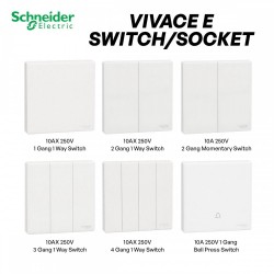 Schneider Vivace E Electric Switches & Socket With SIRIM - White