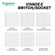 Schneider Vivace E Electric Switches & Socket With SIRIM - White Schneider Vivace E Electric Switches & Socket With SIRIM - White