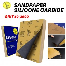 1PC Sandpaper Grit 60-2000 Abrasive Kertas Pasir Wet Dry Silicone Carbide Waterproof Electro Coated 9" (W) x 11" (L)