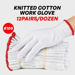 [12PAIRS/DOZEN] Knitted Cotton Hand Glove #105 | Sarung Tangan Kain