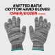 [12PAIRS/DOZEN] Knitted Batik Cotton Hand Glove #1200 | Sarung Tangan Batik