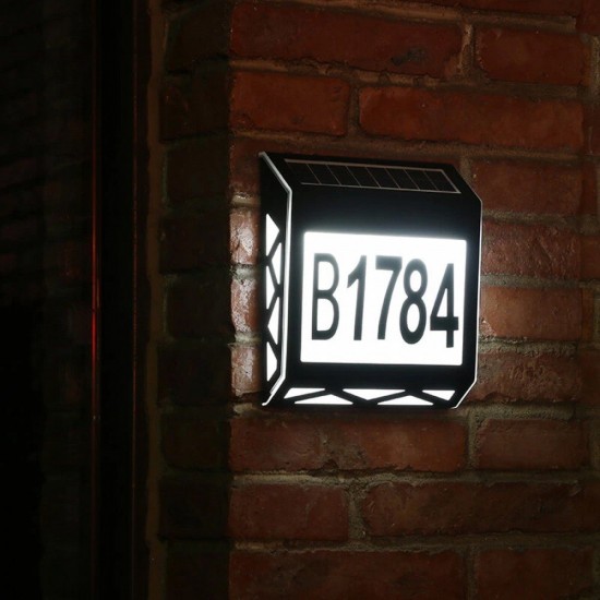 Suriang YH1101 Solar Doorplate Light IP54 Waterproof 3-Modes LED Decorative Wall Light - White/ Warm/ Natural Suriang YH1101 Solar Doorplate Light IP54 Waterproof 3-Modes LED Decorative Wall Light - White/ Warm/ Natural