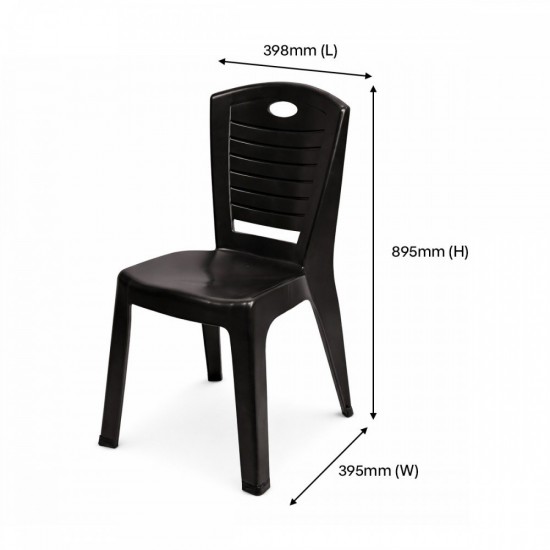 [Random Color] Felton #FCA2675 Plastic Stall Chair 395MM (W) x 398MM (L) x 895MM (H) - Black/Brown