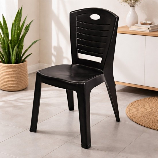 [Random Color] Felton #FCA2675 Plastic Stall Chair 395MM (W) x 398MM (L) x 895MM (H) - Black/Brown