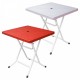 [Random Color] Felton #FST881 Plastic Square Foldabe Table 800MM (W) x 800MM (L) x 775MM (H) - Red/Marble Blue
