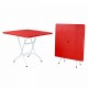 [Random Color] Felton #FST881 Plastic Square Foldabe Table 800MM (W) x 800MM (L) x 775MM (H) - Red/Marble Blue