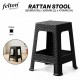 Felton #FUN3794RC Rattan Stool Chair 380MM (W) x 380MM (L) x 470MM (H) - Black Felton #FUN3794RC Rattan Stool Chair 380MM (W) x 380MM (L) x 470MM (H) - Black