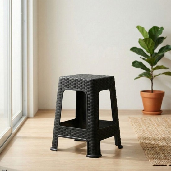 Felton #FUN3794RC Rattan Stool Chair 380MM (W) x 380MM (L) x 470MM (H) - Black Felton #FUN3794RC Rattan Stool Chair 380MM (W) x 380MM (L) x 470MM (H) - Black