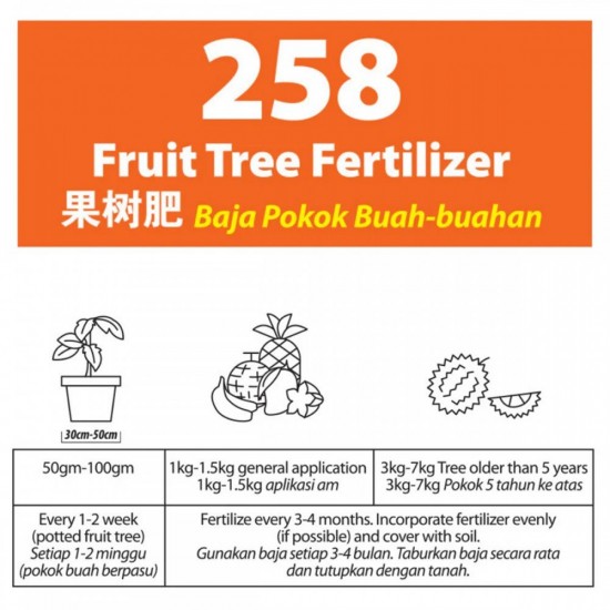 Mr Ganick SF-8091 258 Organic Fruit Tree Fertilizer 1KG Mr Ganick SF-8091 258 Organic Fruit Tree Fertilizer 1KG