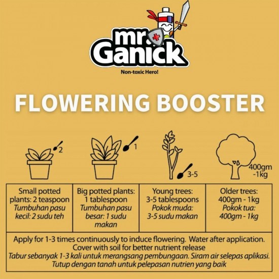 Mr Ganick SF-8457 Flowering Booster Fertilizer For Fruit Trees 400G Mr Ganick SF-8457 Flowering Booster Fertilizer For Fruit Trees 400G