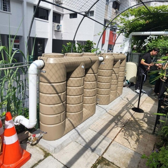 Weida Rejang Series 600 Rainwater Harvesting PE Tank 1500MM (L) x 450MM (W) x 1400MM (H) 600L - Beige Weida Rejang Series 600 Rainwater Harvesting PE Tank 1500MM (L) x 450MM (W) x 1400MM (H) 600L - Beige