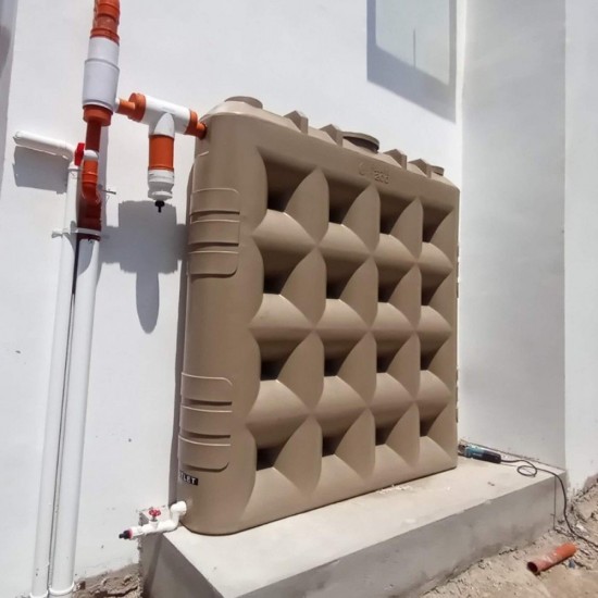 Weida Rejang Series 1200 Rainwater Harvesting PE Tank 2025MM (L) x 400MM (W) x 2010MM (H) 1200L - Beige Weida Rejang Series 1200 Rainwater Harvesting PE Tank 2025MM (L) x 400MM (W) x 2010MM (H) 1200L - Beige