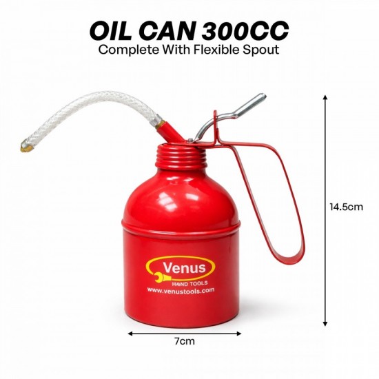 Venus Oil Can C/W Flexible Spout 200CC/ 300CC/ 500CC Venus Oil Can C/W Flexible Spout 200CC/ 300CC/ 500CC