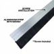Home Store Door Bottom Seal PVC/Aluminium with Rubber/Brush 1Meter (L) Brown/Aluminium (1PC)
