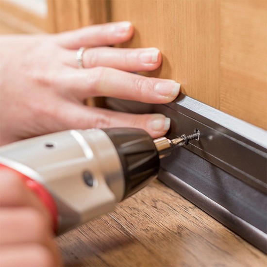 Home Store Door Bottom Seal PVC/Aluminium with Rubber/Brush 1Meter (L) Brown/Aluminium (1PC) Home Store Door Bottom Seal PVC/Aluminium with Rubber/Brush 1Meter (L) Brown/Aluminium (1PC)