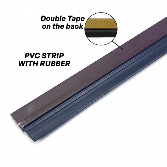 Home Store Door Bottom Seal PVC/Aluminium with Rubber/Brush 1Meter (L) Brown/Aluminium (1PC) Home Store Door Bottom Seal PVC/Aluminium with Rubber/Brush 1Meter (L) Brown/Aluminium (1PC)