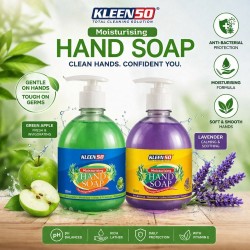 Kleenso Moisturising Hand Soap 500ML - Green Apple Fresh / Lavender Fresh