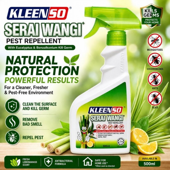 Kleenso Serai Wangi Pest Repellent 500ML/1000ML Kleenso Serai Wangi Pest Repellent 500ML/1000ML