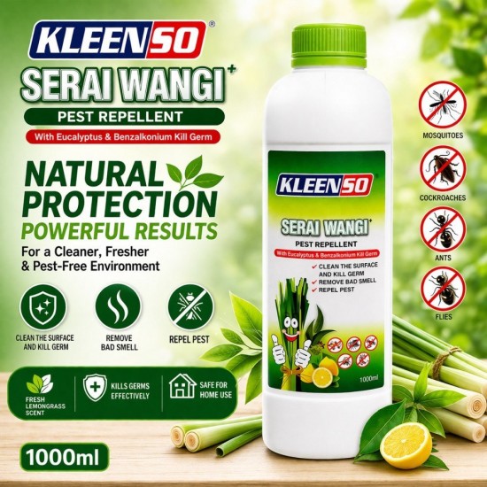 Kleenso Serai Wangi Pest Repellent 500ML/1000ML Kleenso Serai Wangi Pest Repellent 500ML/1000ML
