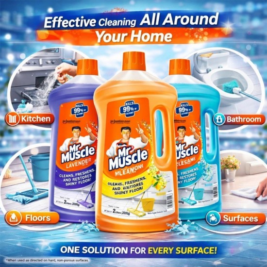 Mr Muscle Multi-Purpose Cleaner 2L - Lavender / Lemon / Ocean Escape Mr Muscle Multi-Purpose Cleaner 2L - Lavender / Lemon / Ocean Escape