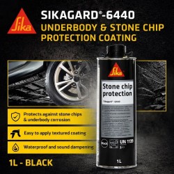 Sika Sikagard 6440 Sprayable Underbody & Stone Chip Protection Coating 1L (Black) Sika Sikagard 6440 Sprayable Underbody & Stone Chip Protection Coating 1L (Black)