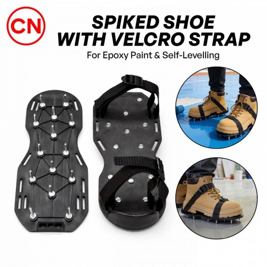 CN Spiked Shoe For Epoxy Paint & Self-Levelling 48MM (L) Spike With Velcro Strap (Black) CN Spiked Shoe For Epoxy Paint & Self-Levelling 48MM (L) Spike With Velcro Strap (Black)