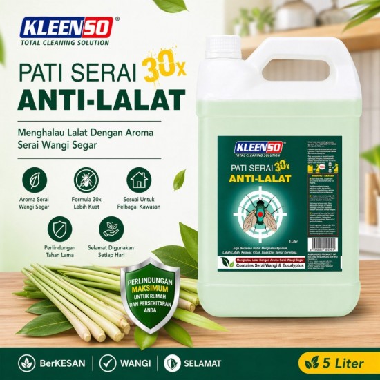 Kleenso Pati Serai 30X Anti-Lalat 5L Kleenso Pati Serai 30X Anti-Lalat 5L