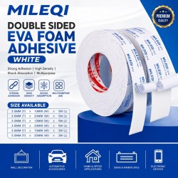 Mileqi Double Sided Eva Foam Adhesive - White