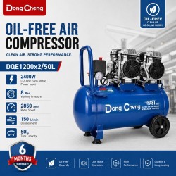 DongCheng DQE1200x2/50L Oil-Free Air Compressor 50L 2400W
