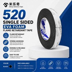 Mileqi 520 Single Sided Eva Foam Flame Retardant Tape - Black