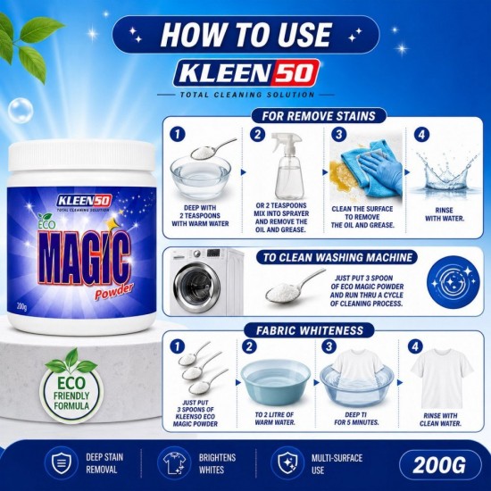Kleenso Eco Magic Powder 200G Kleenso Eco Magic Powder 200G