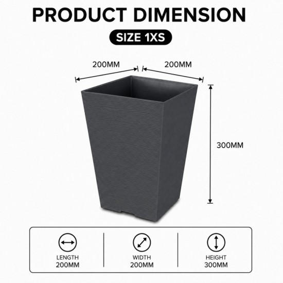 Felton Sylvan Foliage Square Flower Pot Series | Pasu Bunga Felton Sylvan Foliage Square Flower Pot Series | Pasu Bunga