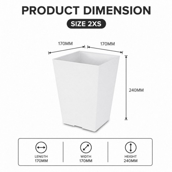 Felton Sylvan Foliage Square Flower Pot Series | Pasu Bunga Felton Sylvan Foliage Square Flower Pot Series | Pasu Bunga