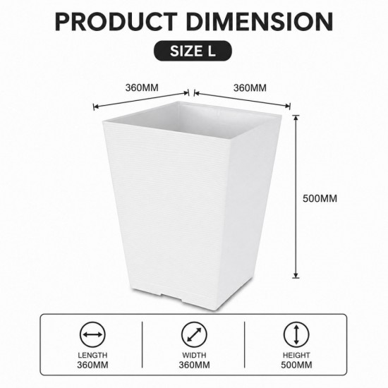 Felton Sylvan Foliage Square Flower Pot Series | Pasu Bunga Felton Sylvan Foliage Square Flower Pot Series | Pasu Bunga