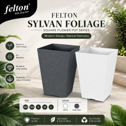 Felton Sylvan Foliage Square Flower Pot Series | Pasu Bunga