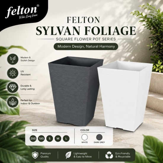 Felton Sylvan Foliage Square Flower Pot Series | Pasu Bunga Felton Sylvan Foliage Square Flower Pot Series | Pasu Bunga