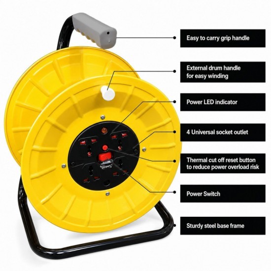 ProSMK SMK-420/SMK-430 Heavy Duty Extension Cord Reel 20M/30M ProSMK SMK-420/SMK-430 Heavy Duty Extension Cord Reel 20M/30M